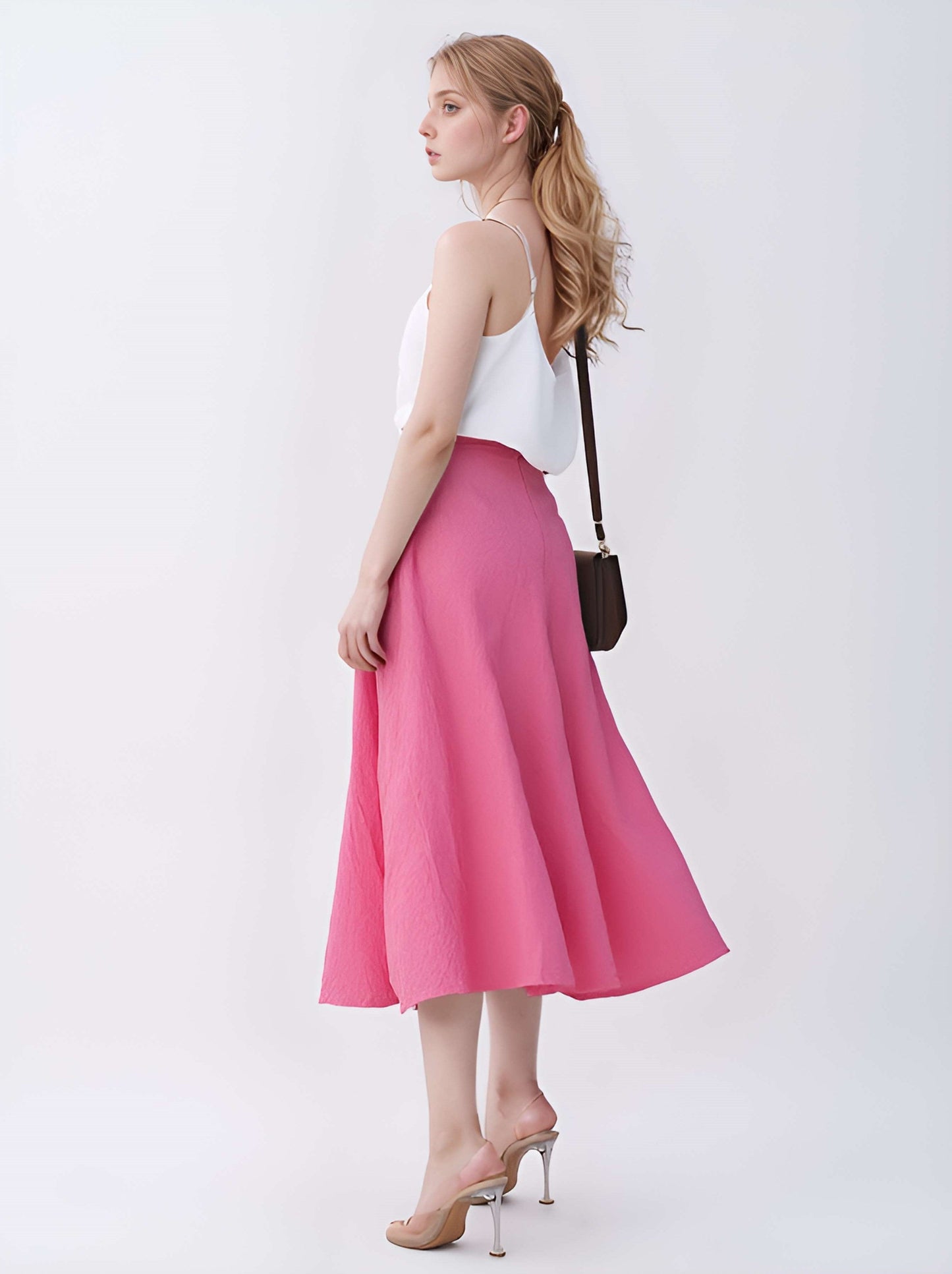 A-Line Maxi Linen Skirt REIMS Bohemian with Zipper