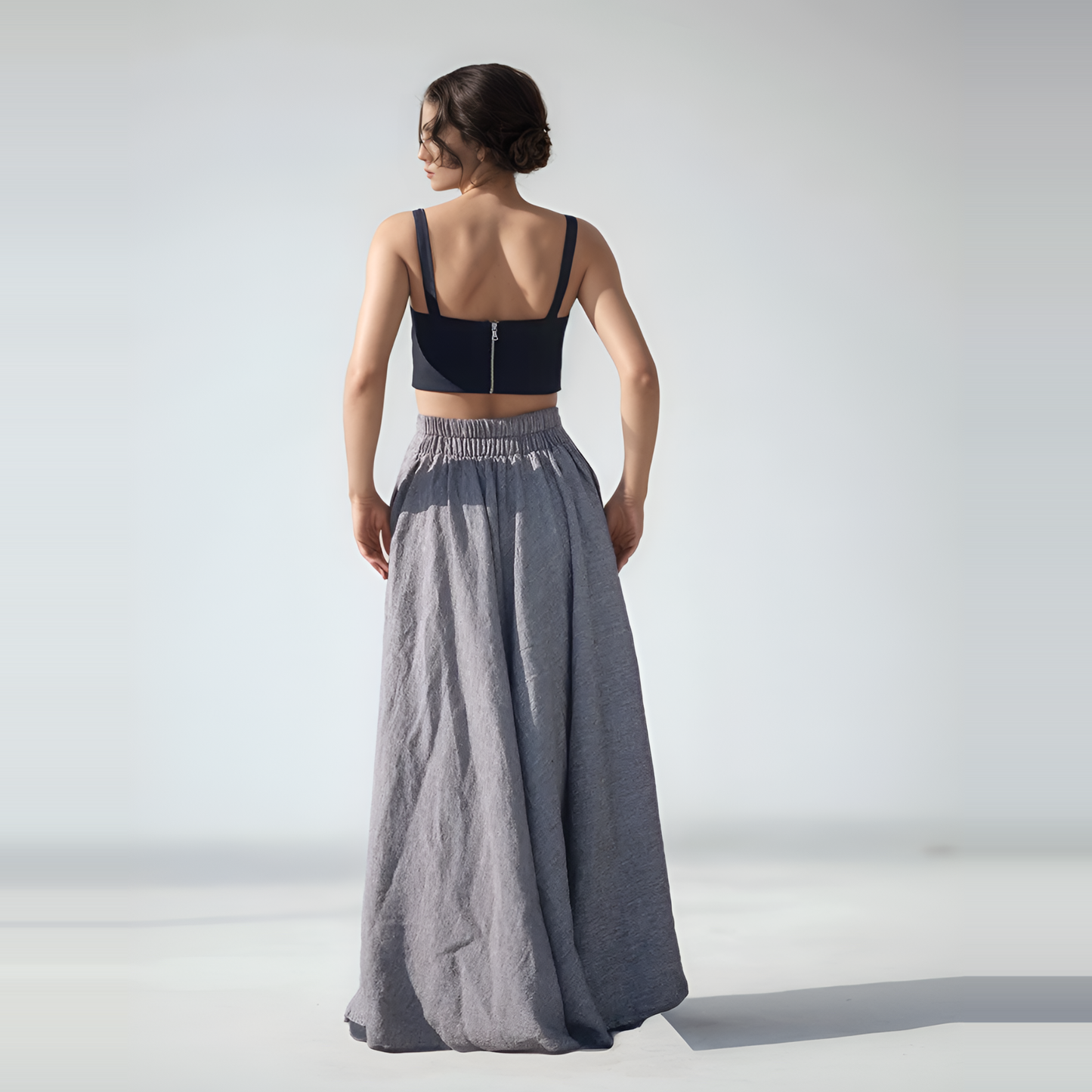 Ankle-Length Linen Maxi Skirt AVIGNON for Summer