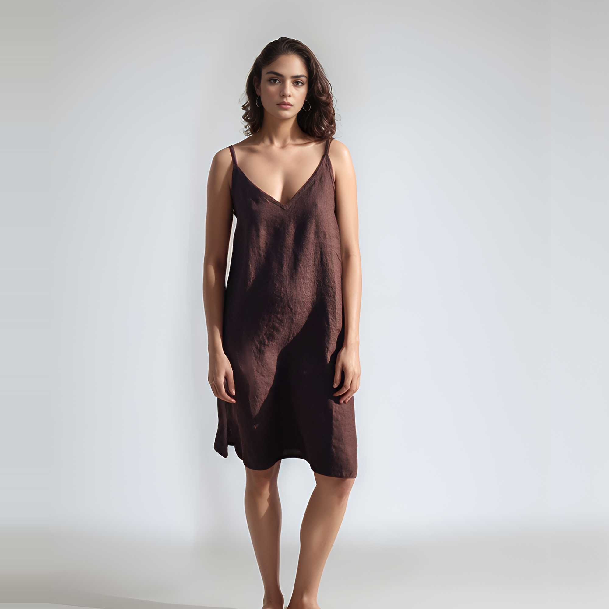 Beach Linen Slip Midi Dress ETRETAT for Summer