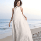 Boho Cocoon Linen Maxi Dress NIMES with High Neck