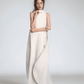 Boho Cocoon Linen Maxi Dress NIMES with High Neck