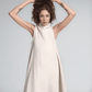Boho Cocoon Linen Maxi Dress NIMES with High Neck