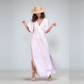 Boho V-Neck Linen Wrap Dress DIJON for Wedding Guest