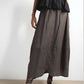 Bubble Linen Maxi Skirt TROYES Wrinkled Flowy
