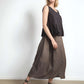 Bubble Linen Maxi Skirt TROYES Wrinkled Flowy