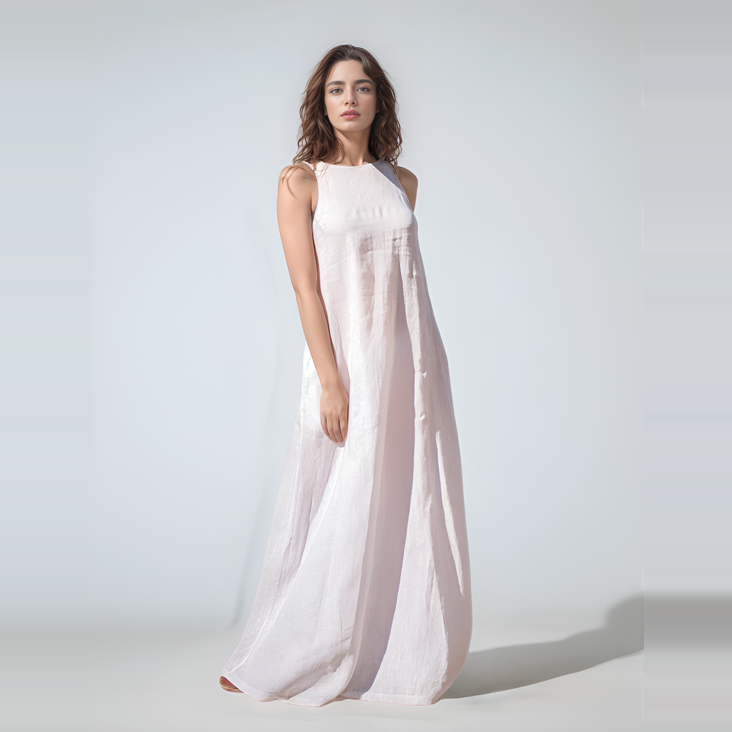 Casual Plus Size Linen Maxi Dress ZURICH