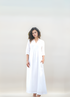 Cotton-Lined Linen Maxi Dress CORSICA with Pockets