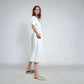 Crew Neck A-Line Linen Midi Dress MULHOUSE