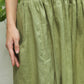 Elastic Waist Midi Linen Skirt METZ with Pockets for Women