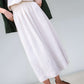 Elastic Waist Midi Linen Skirt NANCY for Summer