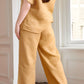 Elastic Waist Linen Lounge Pants AVIGNON with Ties