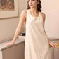 Elegant Cross Back Linen Party Dress REIMS for Summer