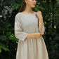 Handmade Pocket Linen Midi Dress AMIENS Casual