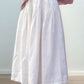 High Waist Linen Long Skirt BAYONNE with Pockets