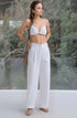 High Waist Wide Leg Linen Pants CANNES Custom