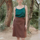 Knee Wrap Linen Skirt AJACCIO Side Tie Short