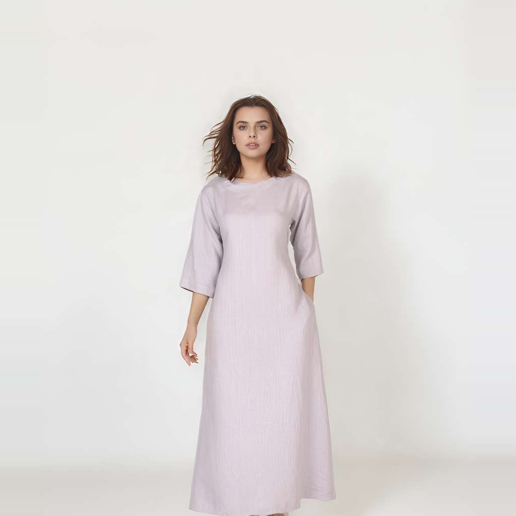 Linen Elegant Maxi Dress MALAGA