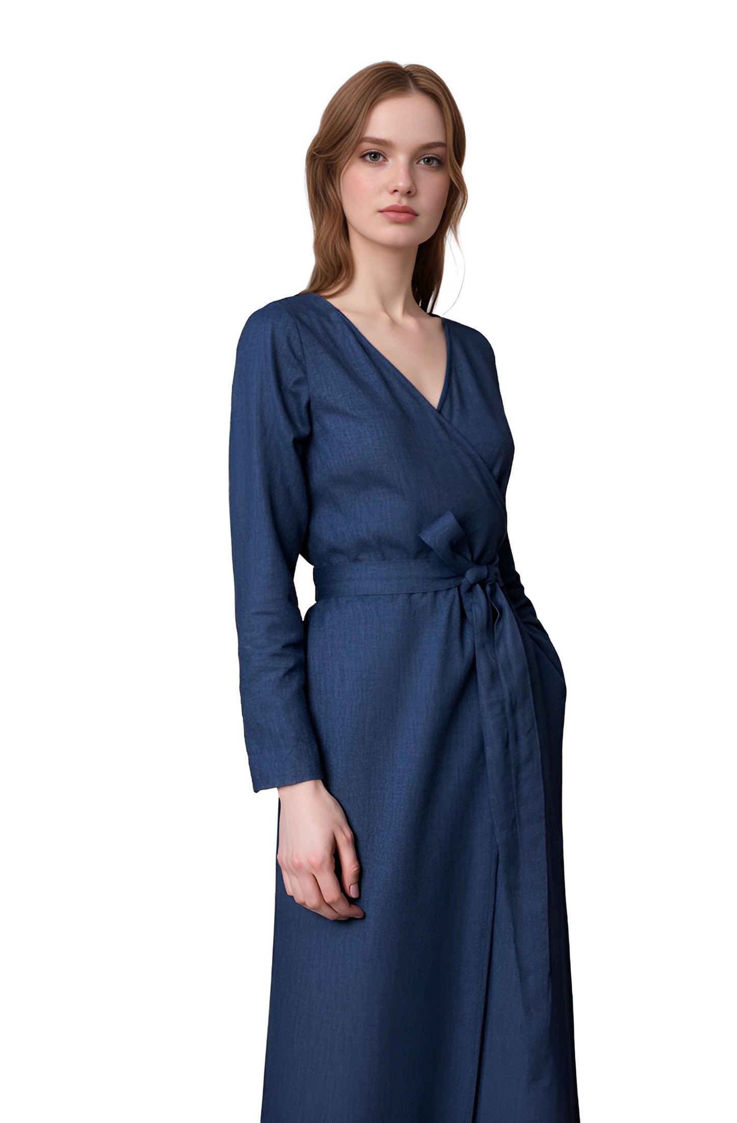 Linen Wrap Dress NANTES