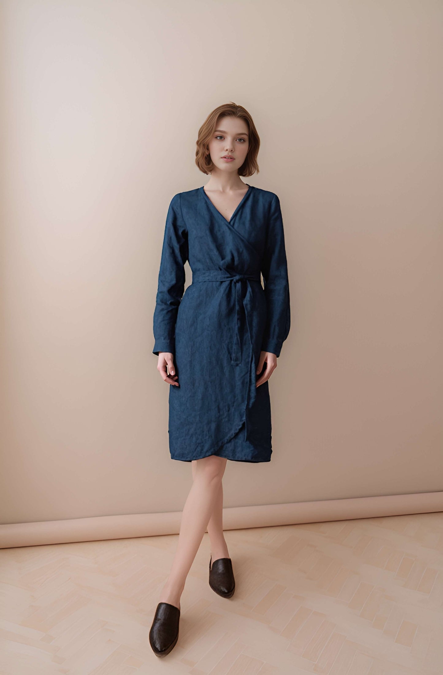 Linen Wrap Dress NANTES