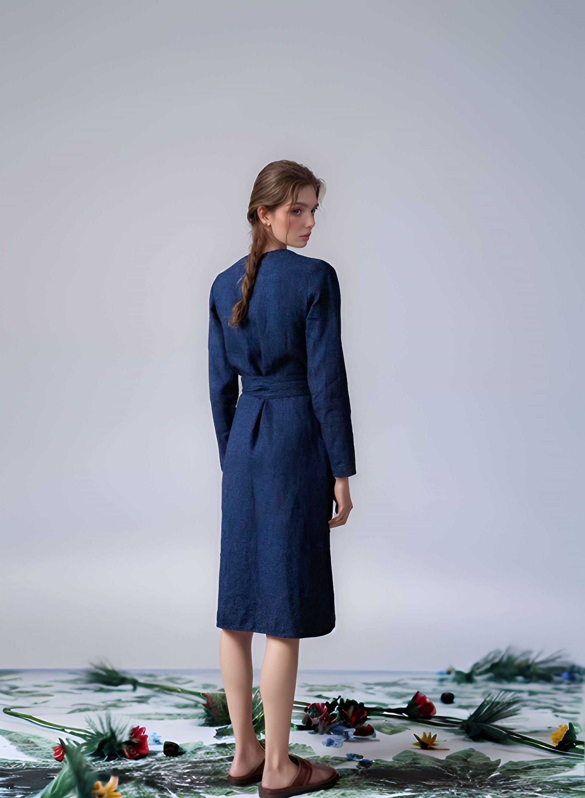 Linen Wrap Dress NANTES