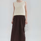 Long A-Line Linen Maxi Skirt TOULOUSE with Pockets