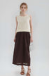 Long A-Line Linen Maxi Skirt TOULOUSE with Pockets