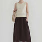 Long A-Line Linen Maxi Skirt TOULOUSE with Pockets