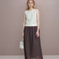 Long A-Line Linen Maxi Skirt TOULOUSE with Pockets