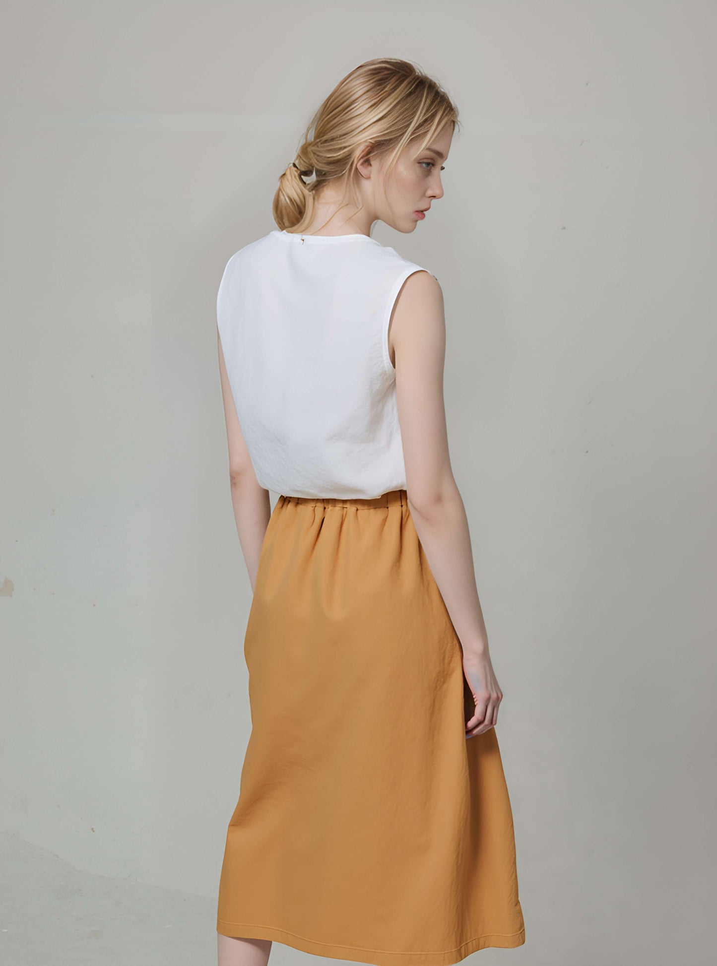 Long High Waist Linen Maxi Skirt REYKJAVIK Flowy