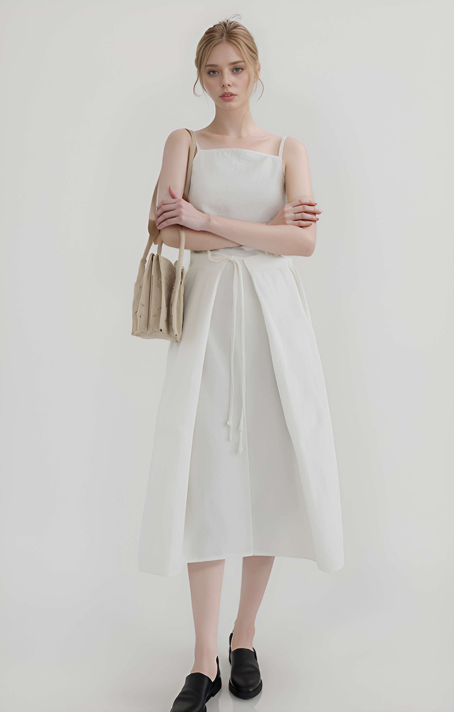 Long High Waist Linen Skirt ETRETAT Soft Flowy