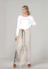Long Wrap Linen Maxi Skirt ROUEN High Waist Flowy