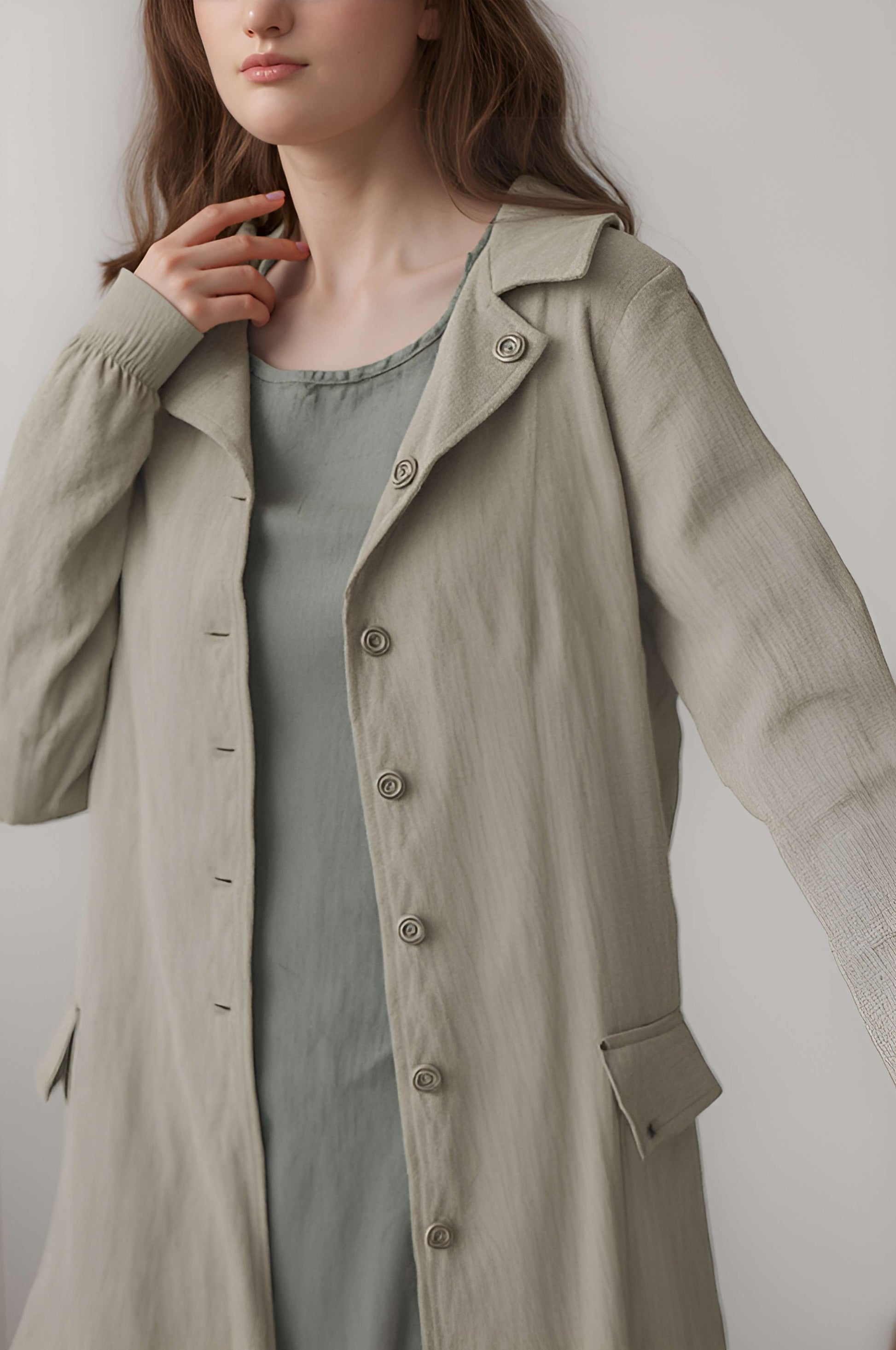 Minimal Linen Overcoat RENNES Vintage
