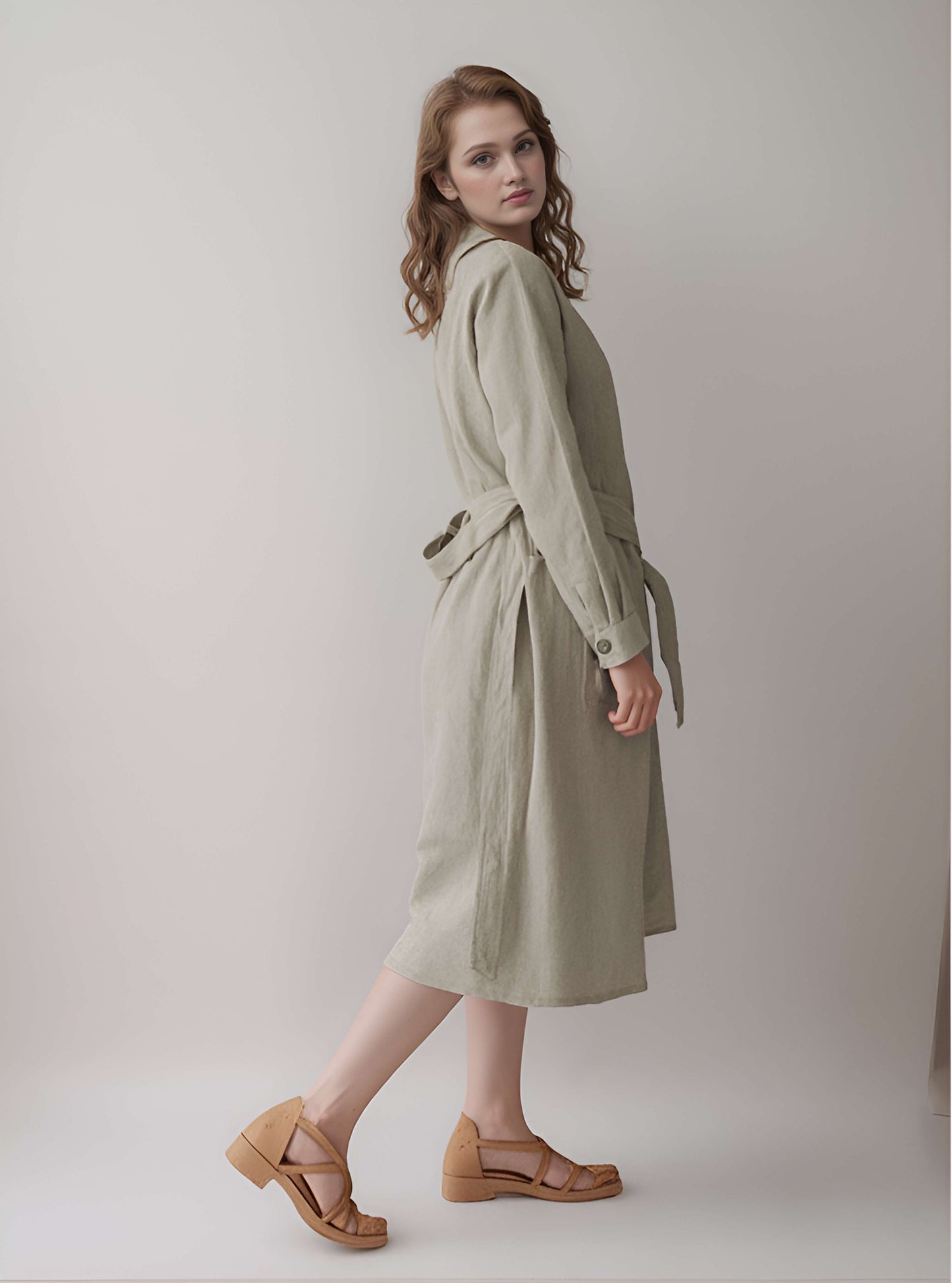 Minimal Linen Overcoat RENNES Vintage