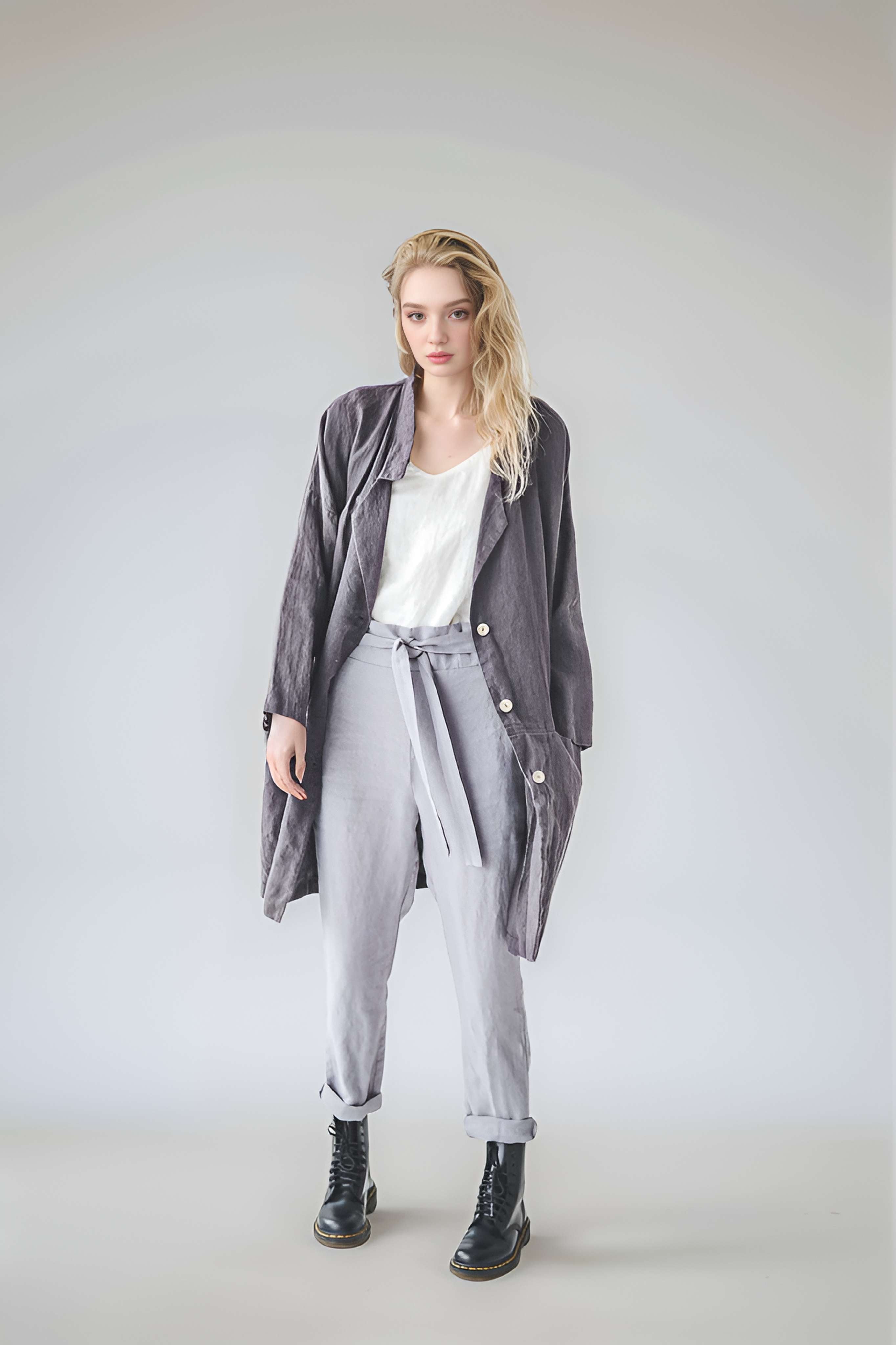 Minimalist Linen Jacket SEDONA Oversized