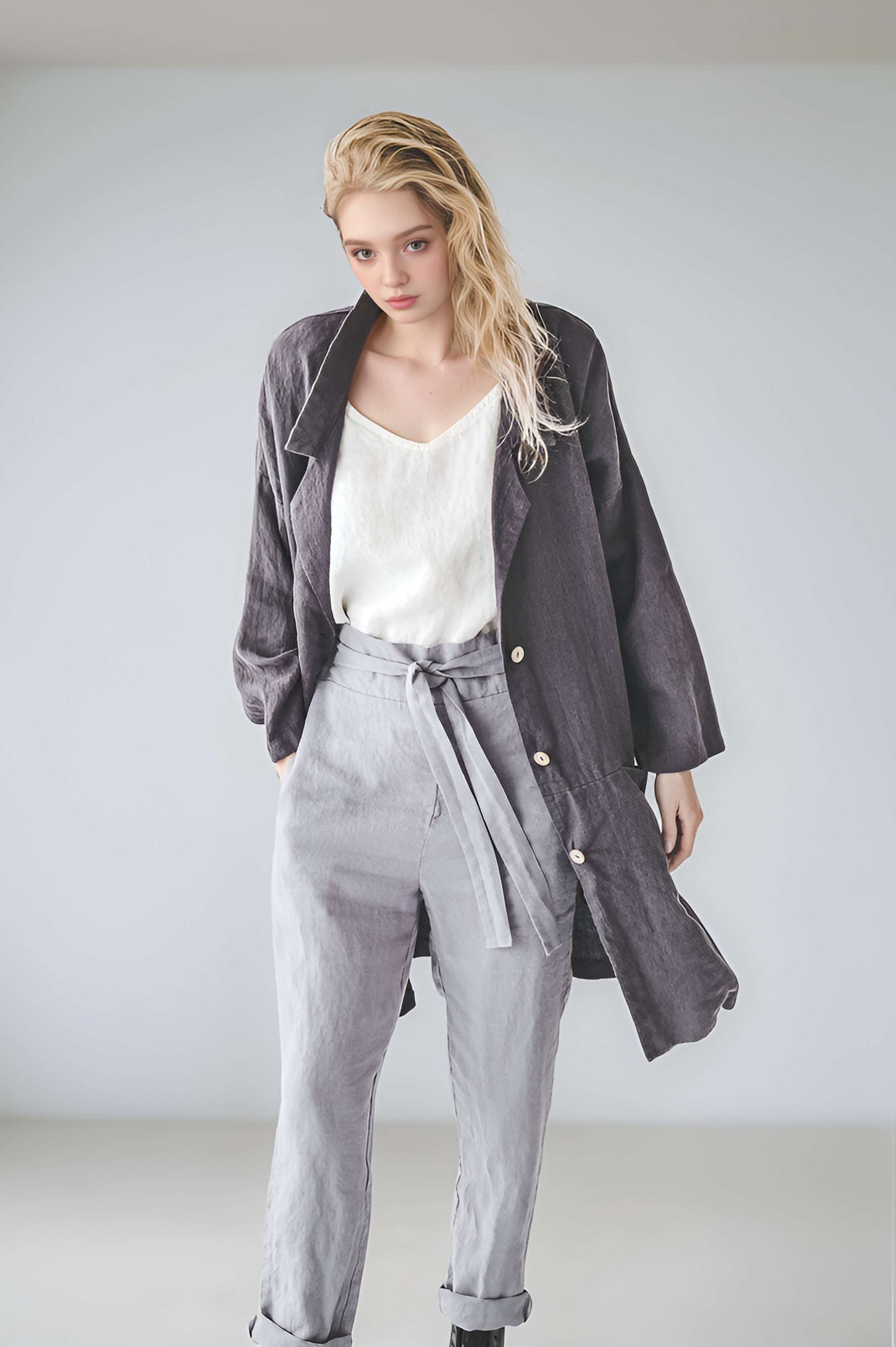 Minimalist Linen Jacket SEDONA Oversized