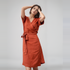 Organic Kimono Linen Wrap Dress VENICE for Vacation