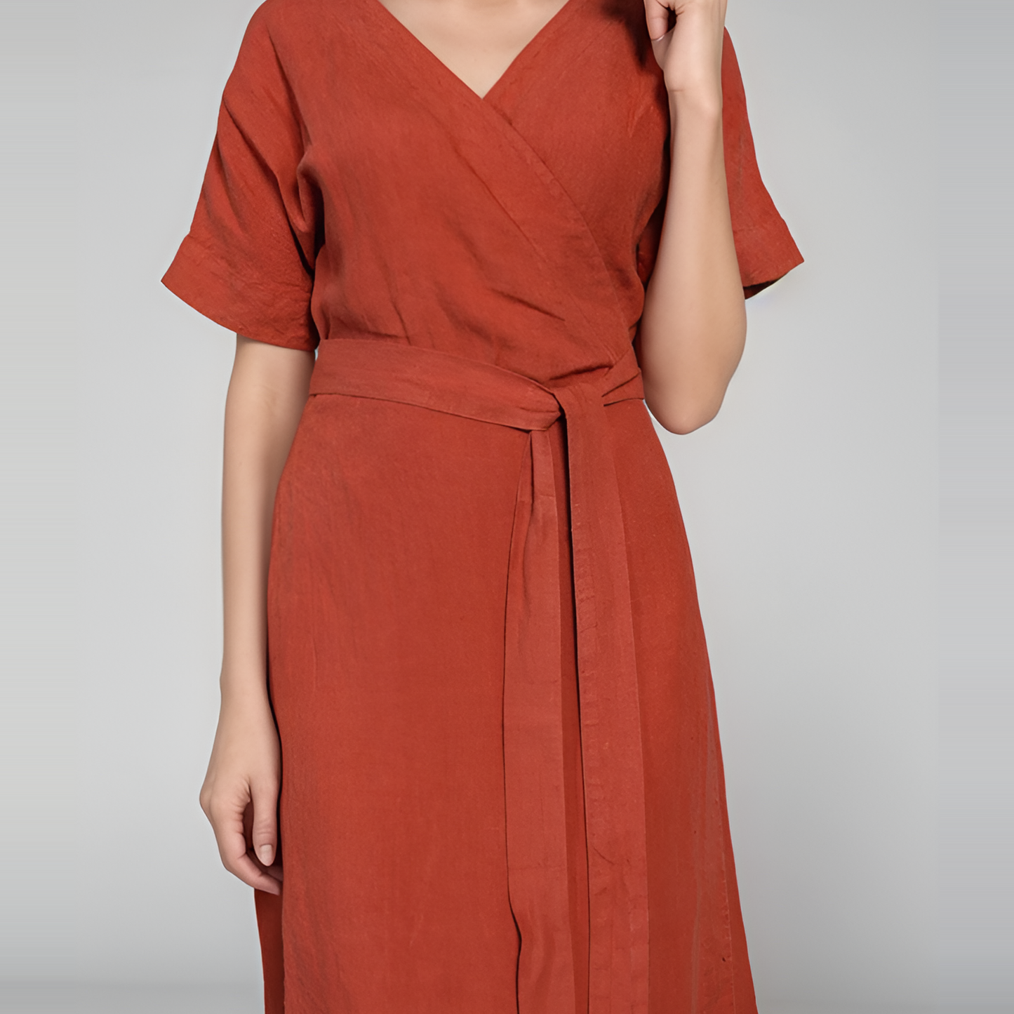 Organic Kimono Linen Wrap Dress VENICE for Vacation
