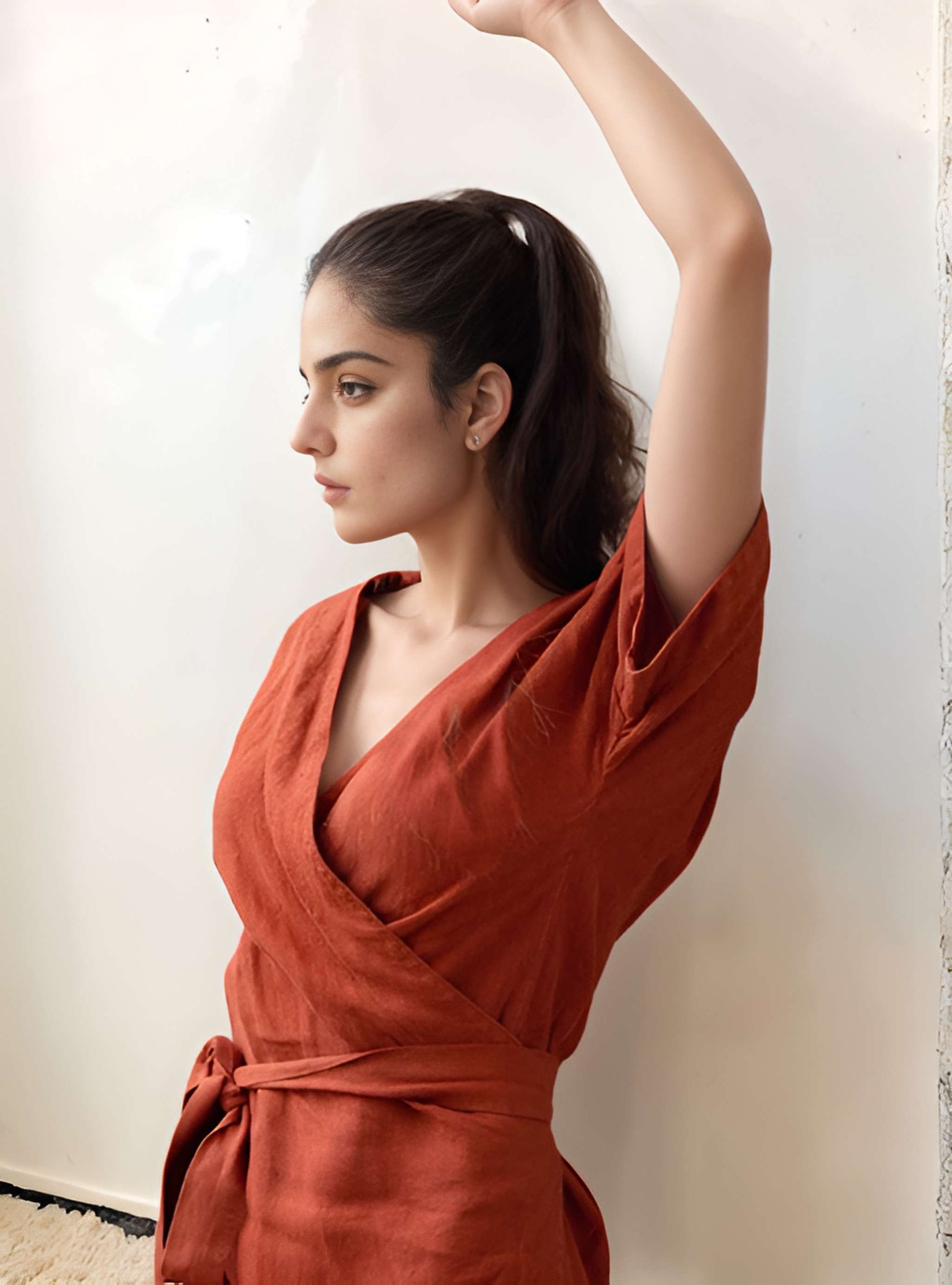 Organic Kimono Linen Wrap Dress VENICE for Vacation