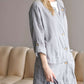 Oversized Casual Linen Coat ANNECY with Pockets