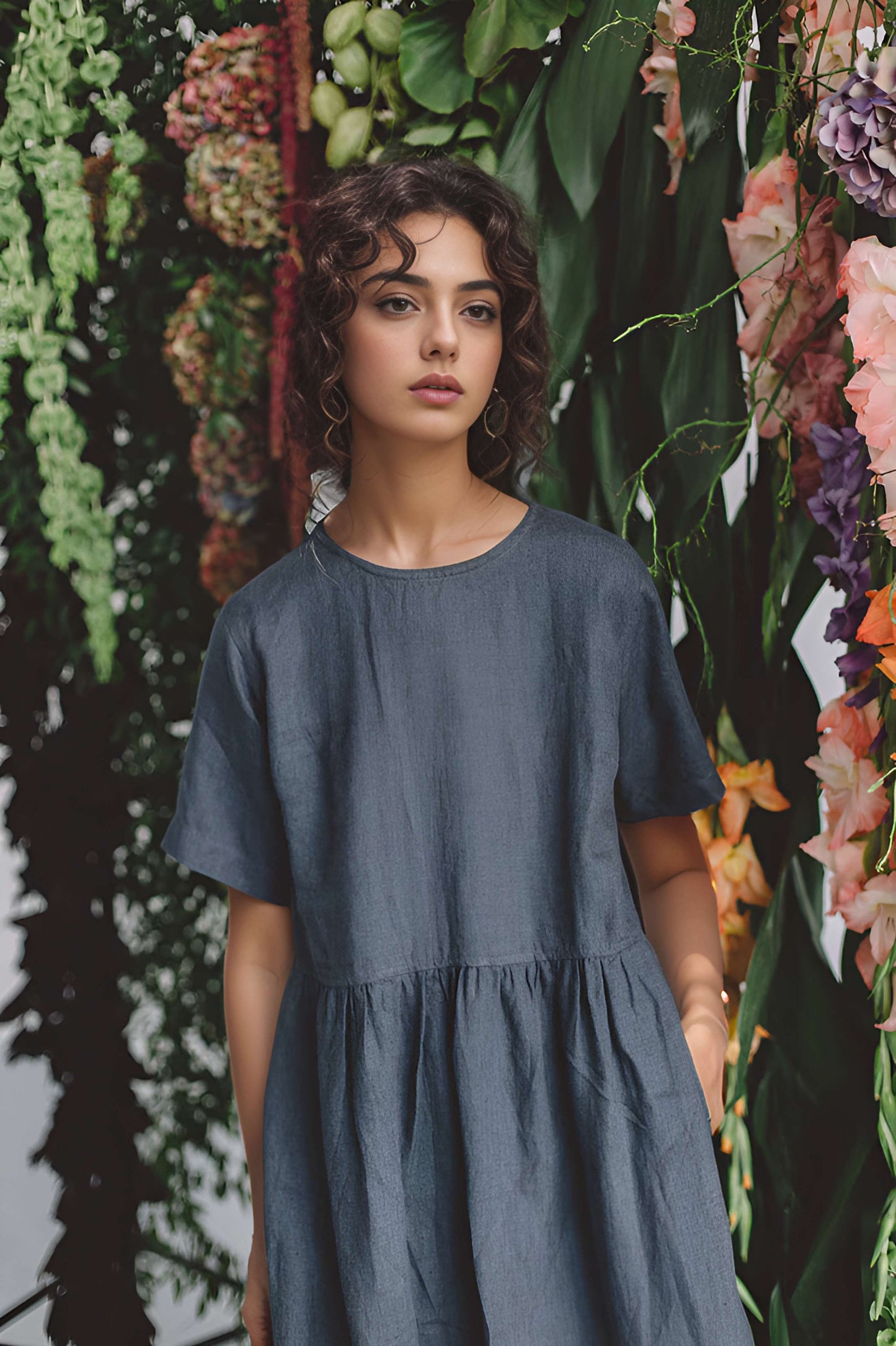 Oversized Linen Smock Dress LIMOGES