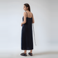Resort Linen Slip Dress LYON with Side Slit