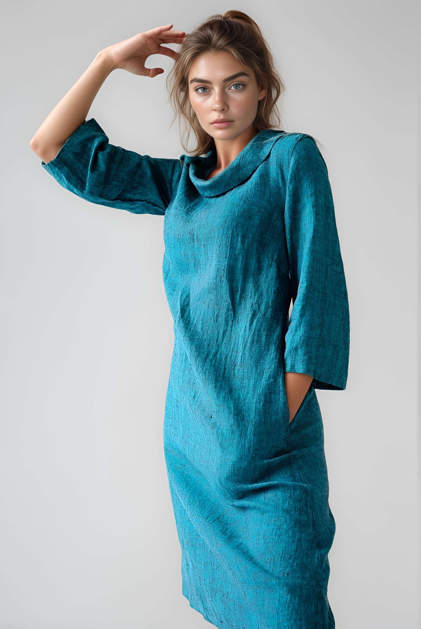 Sleeveless Linen Maxi Dress LIMOGES Pockets Loose