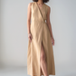Sleeveless Wrap Linen Maxi Dress ALBI Summer Flowy