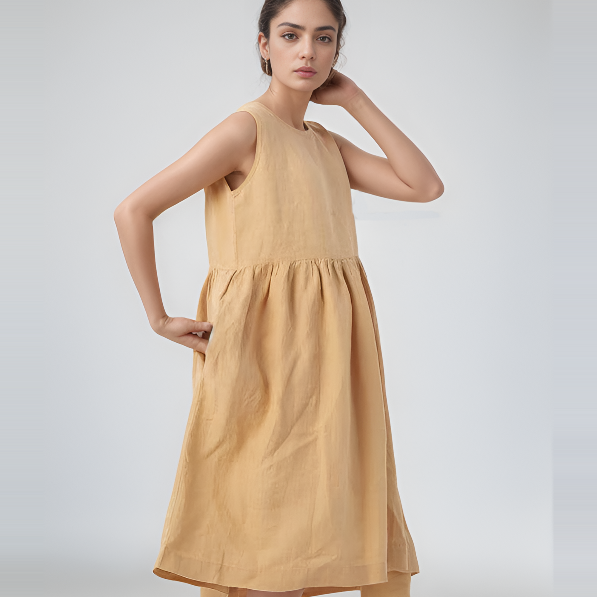 Soft Washed Linen Pocket Dress BESANCON for Women