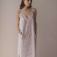 Spaghetti Strap Linen Slip Dress BAYONNE Boho Cami