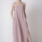Tank Linen Maxi Dress ARLES Sleeveless Pockets