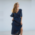 Nursing V-Neck Linen Maternity Dress CANNES with Tie Back