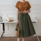 Wide Flare Linen Long Skirt GRENOBLE for Summer