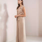 Wide Leg High Waist Linen Pants DIJON in Pearl