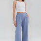 Wide Leg Linen Palazzo Pants ANGERS with Pockets